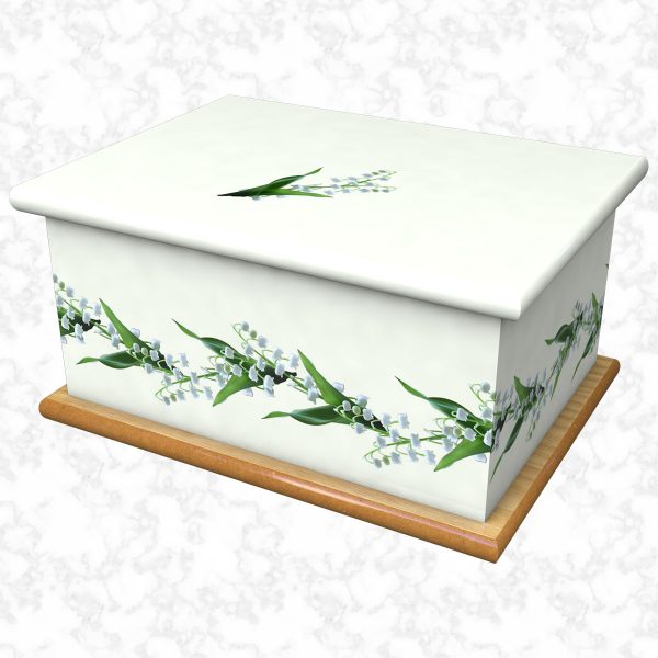 Lilly of the valley Garland green ashes casket