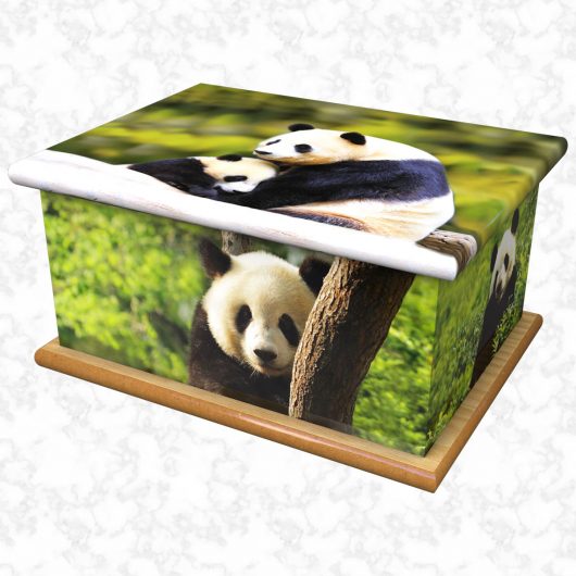 Panda love ashes casket