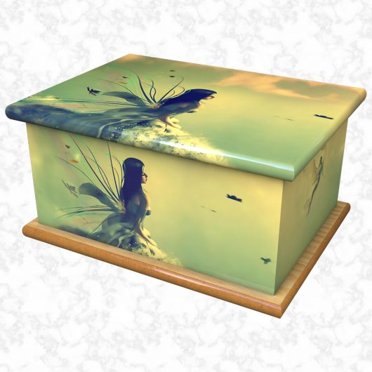 Fairy girl ashes casket