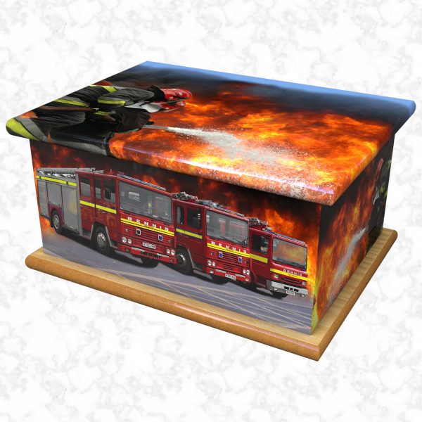 Fire fighters ashes casket