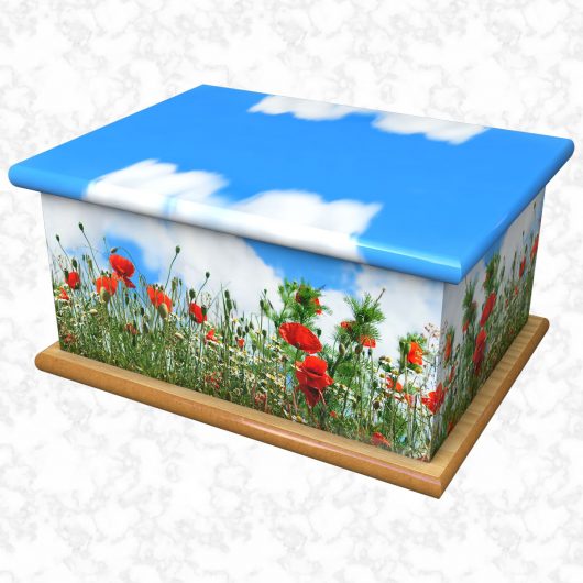 Poppy vision ashes casket