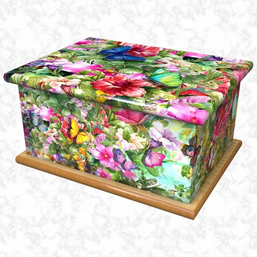 Butterfly grove ashes casket