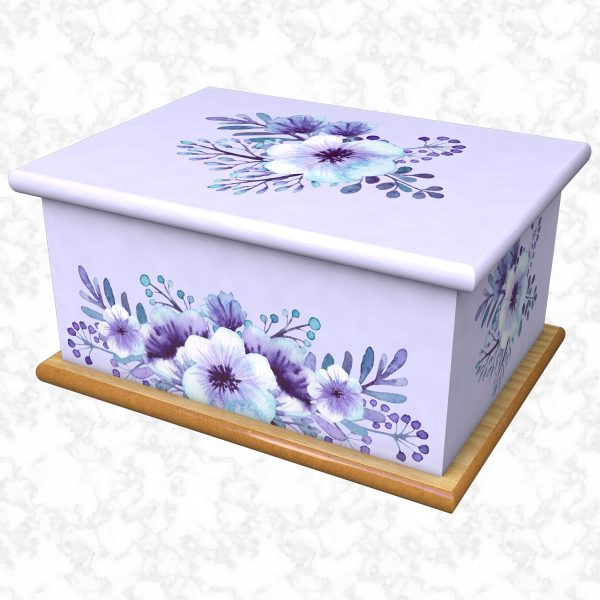 Violet dreams lavender ashes casket