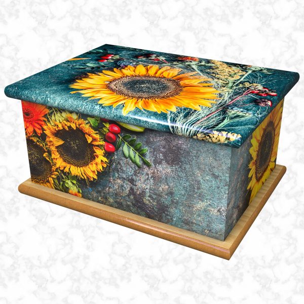 Autumn beauty ashes casket