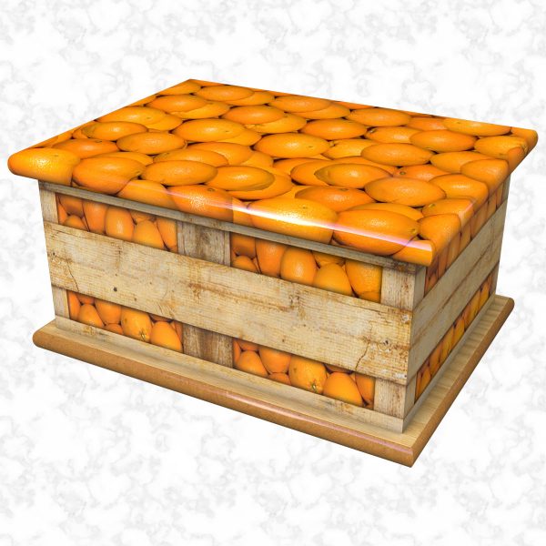 Sweet oranges ashes casket