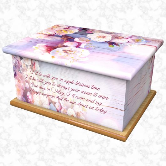 I'll be seeing you apple blossom ashes casket