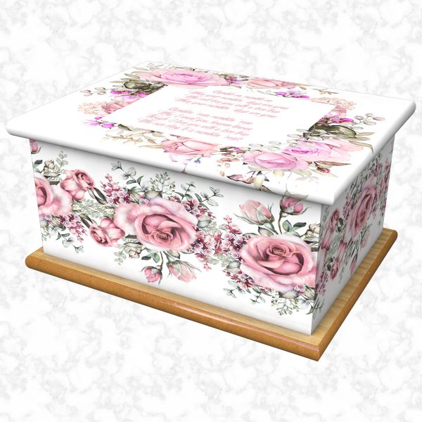 Rambling Rose ashes casket