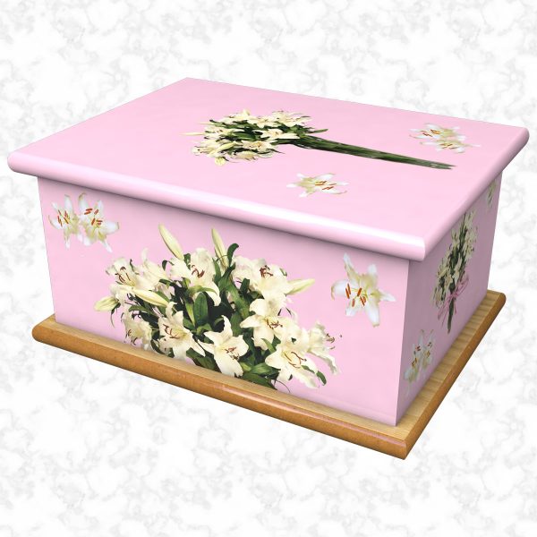 Sylvia pink ashes casket