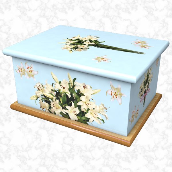 Sylvia skyblue ashes casket