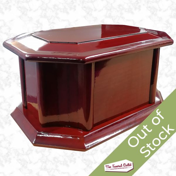 Remembrance dark cremation casket out of stock