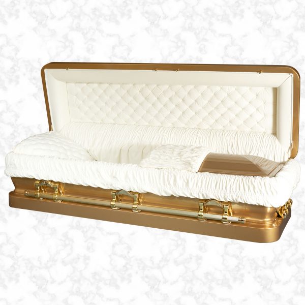 Thames metal American casket standard white interior