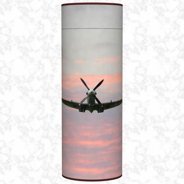 Spitfire at Sunset scatter tube adult size front view