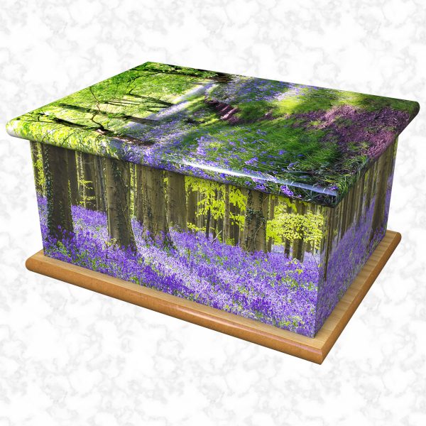 Bluebell blanket adult ashes casket