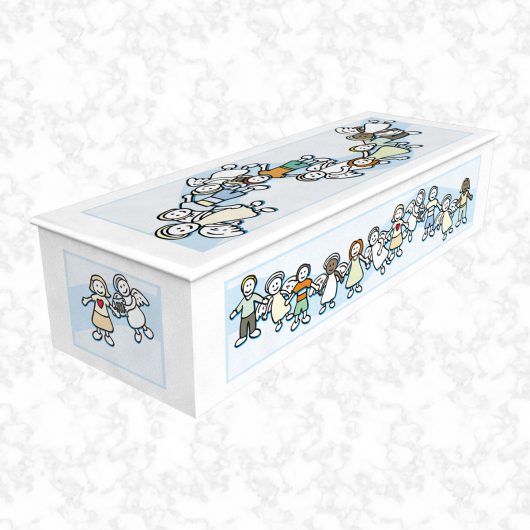 New Angel blue child casket