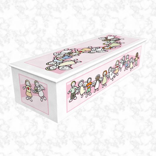 New Angel pink child casket