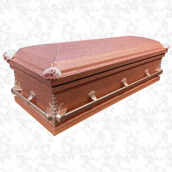 Ashley Rose Gold glitter child American casket