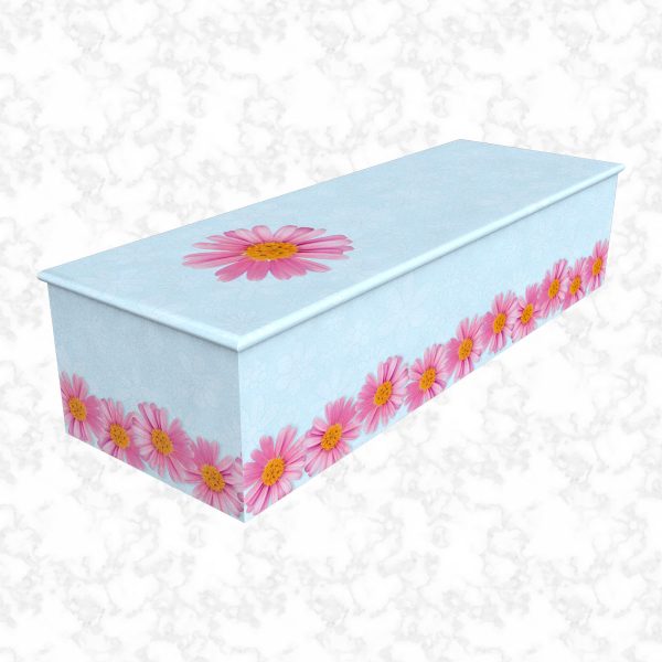 Chain of Daisies blue child casket