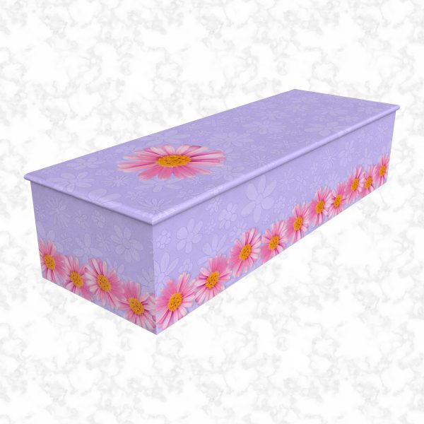 Chain of Daisies lilac child casket