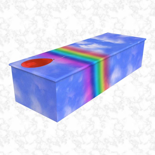 Bright Rainbow child casket