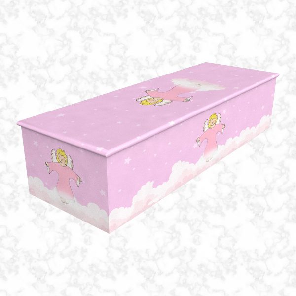 Pink Angel child casket