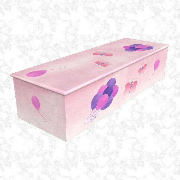 Balloons & Butterflies child casket