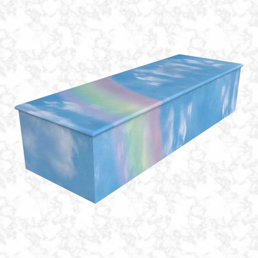 Rainbow on Sky Blue child casket