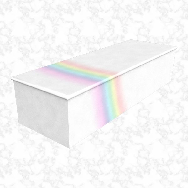 Rainbow on White child casket