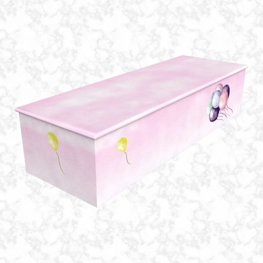 Balloon pink child casket