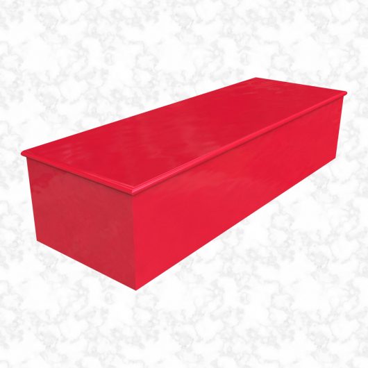 Plain Colour Bright Red child casket