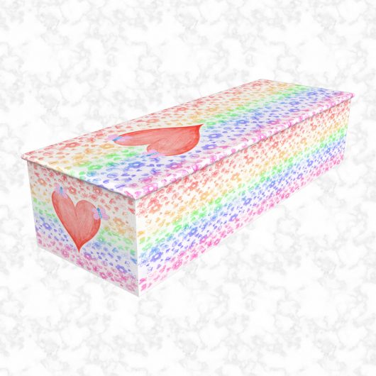 Little Hearts and Flowers child casket