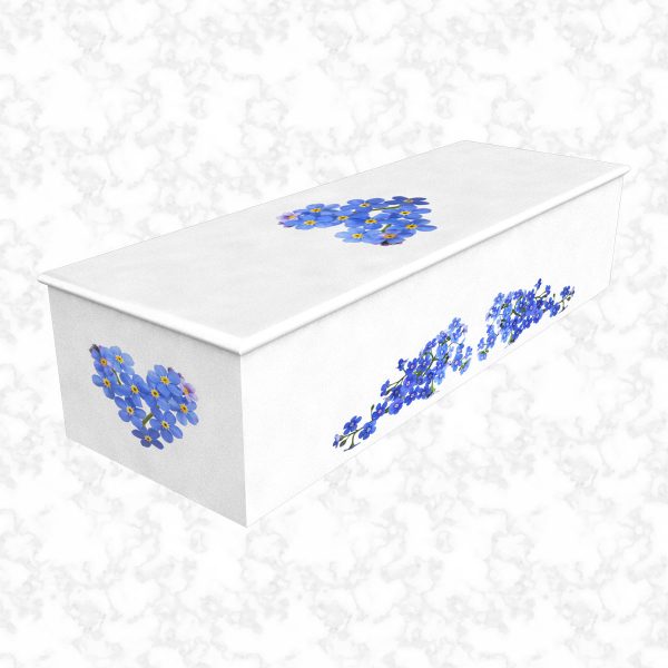 Heart of Forget Me Not child casket