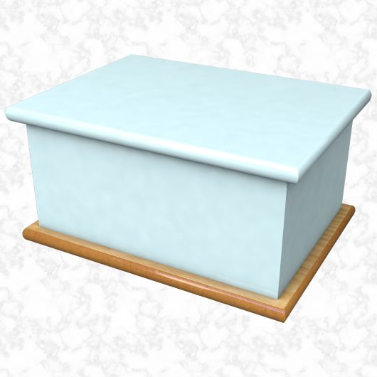 Crayola Pale Blue ashes casket