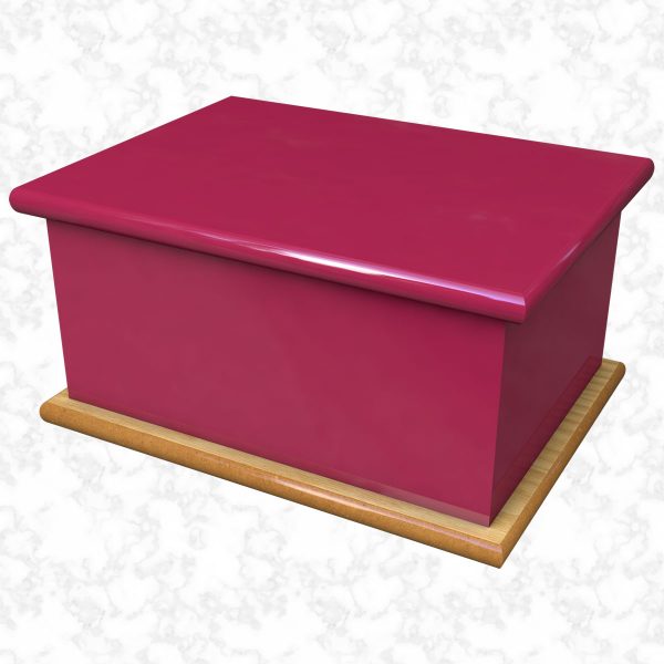 Pillar Box Red ashes casket