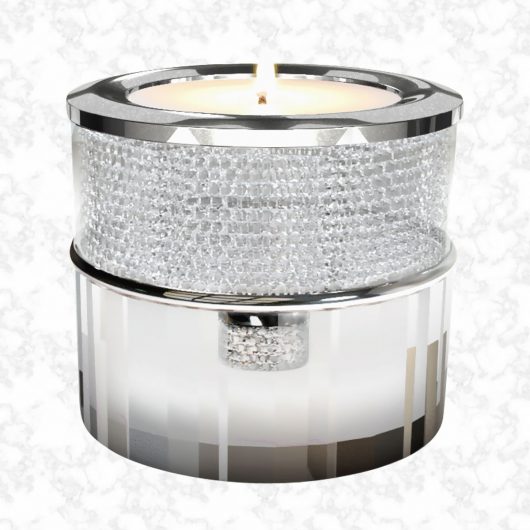 Silver crystal tealight keepsake