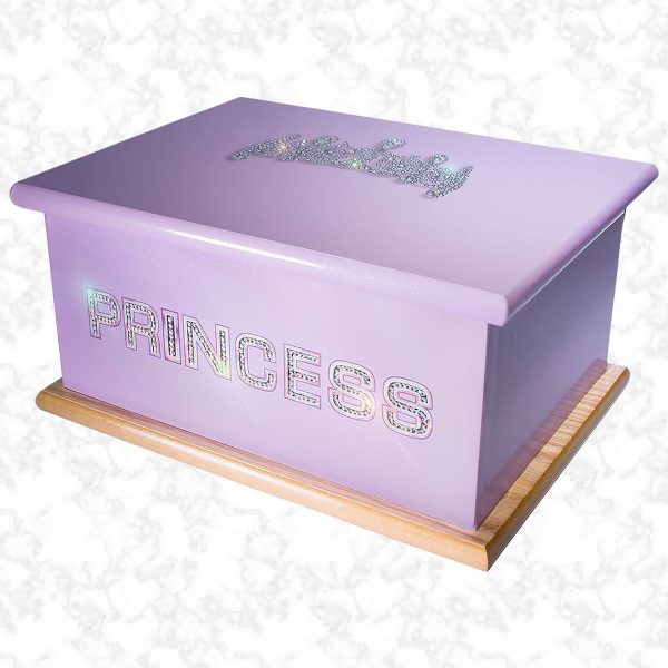 bespoke crystal princess ashes casket