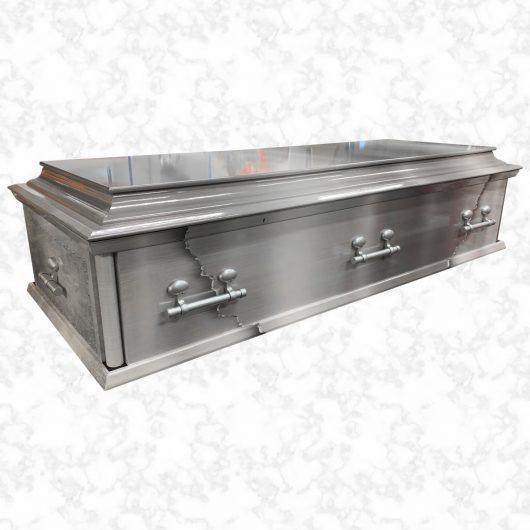 Oxford ripped metal effect wood American casket