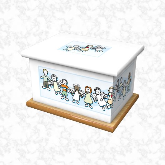 new angel blue child ashes casket