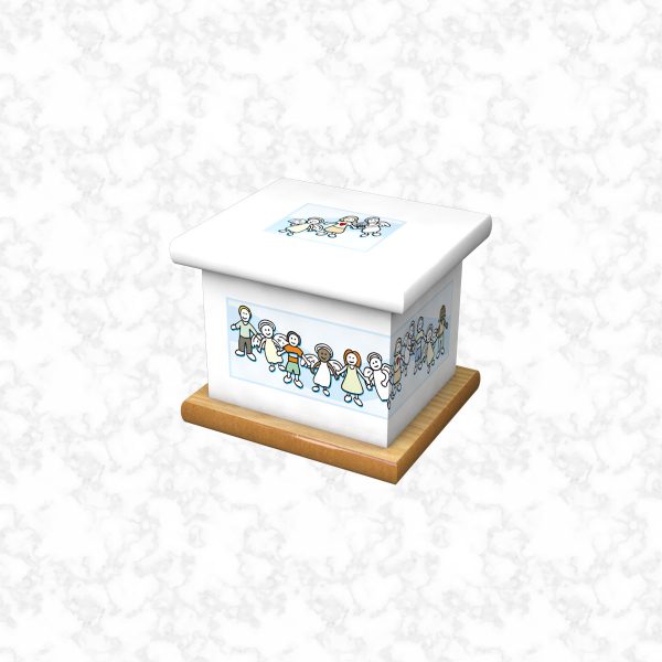 new angel blue infant ashes casket