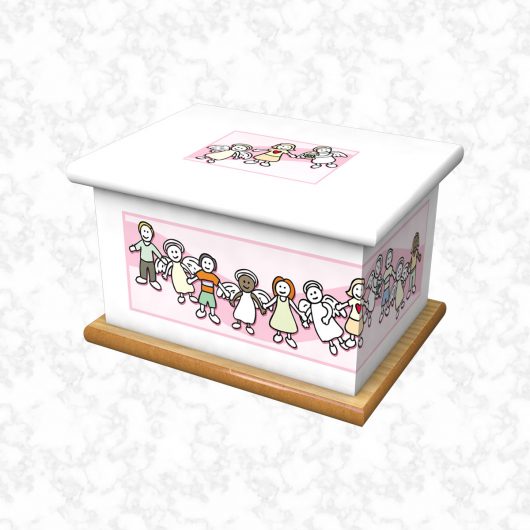 new angel pink child ashes casket