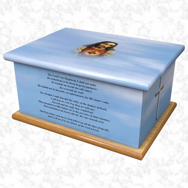 Last Supper 23rd Psalm ashes casket