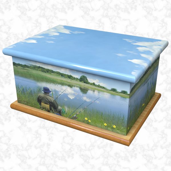 fishing on the river ashes casket