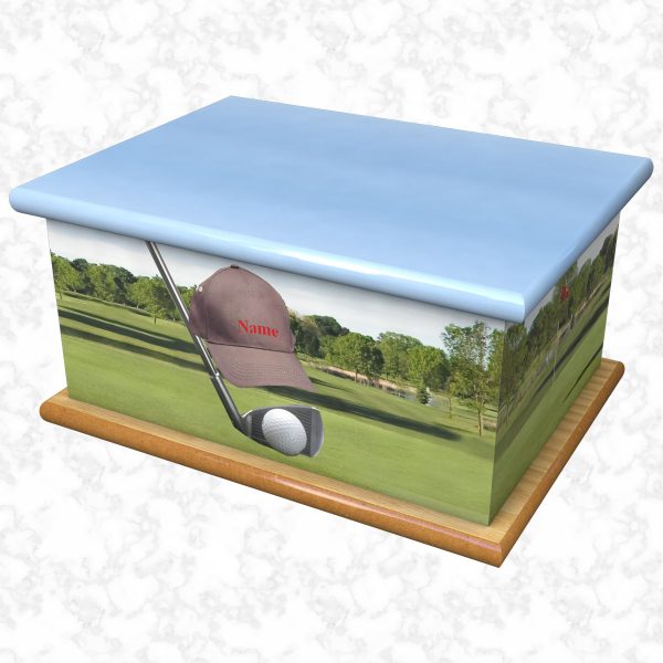 golf ashes casket