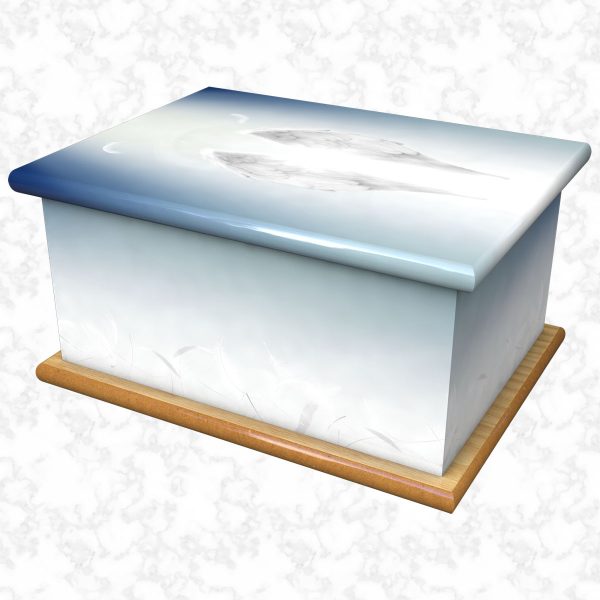 feathered wings ashes casket