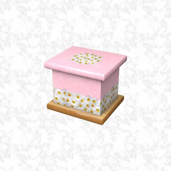 bed of daisies pink infant ashes casket