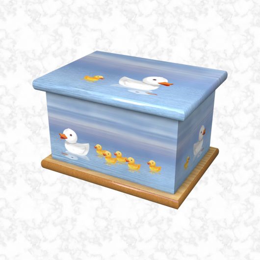 ducklings child ashes casket