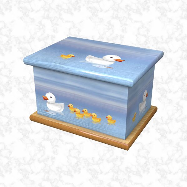 ducklings child ashes casket