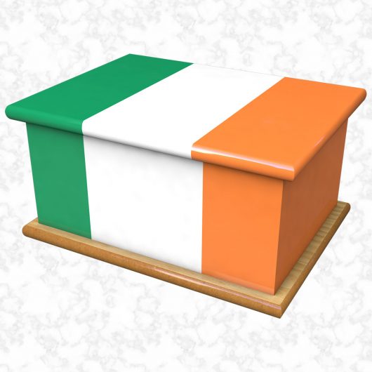 Irish flag ashes casket