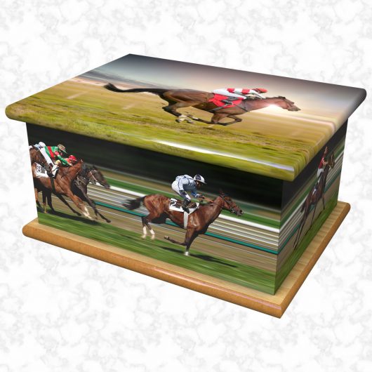 horse racing ashes casket