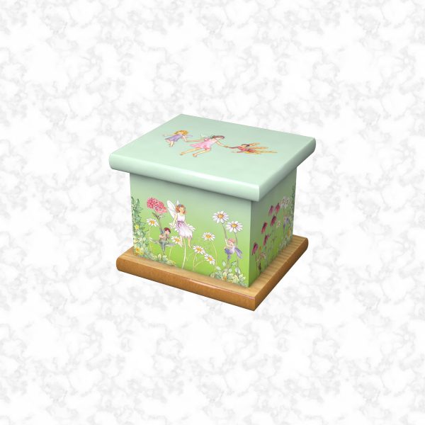 fairyland green infant ashes casket