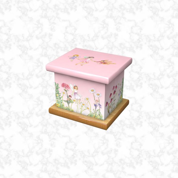 fairyland pink infant ashes casket